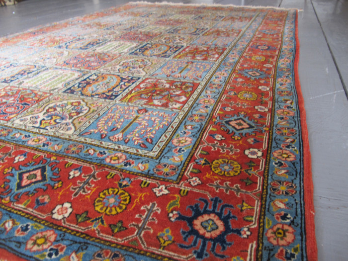 Fine Qum Rug with Garden Design